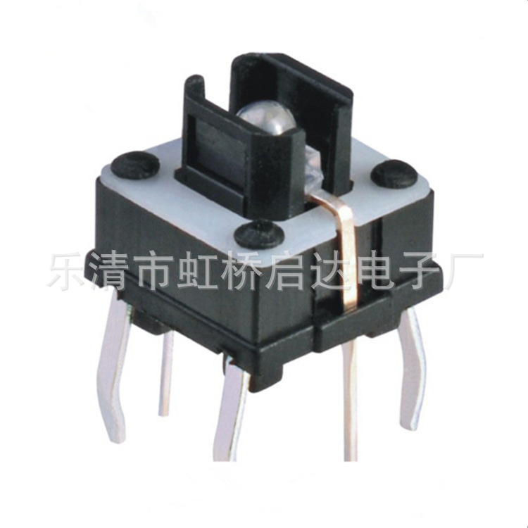供应TC01-3带灯轻触开关,带灯天蓝色按键开关