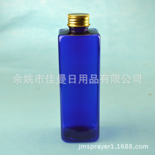 厂家直销240ml蓝色方瓶 铝盖瓶 纯露空瓶 小分装瓶