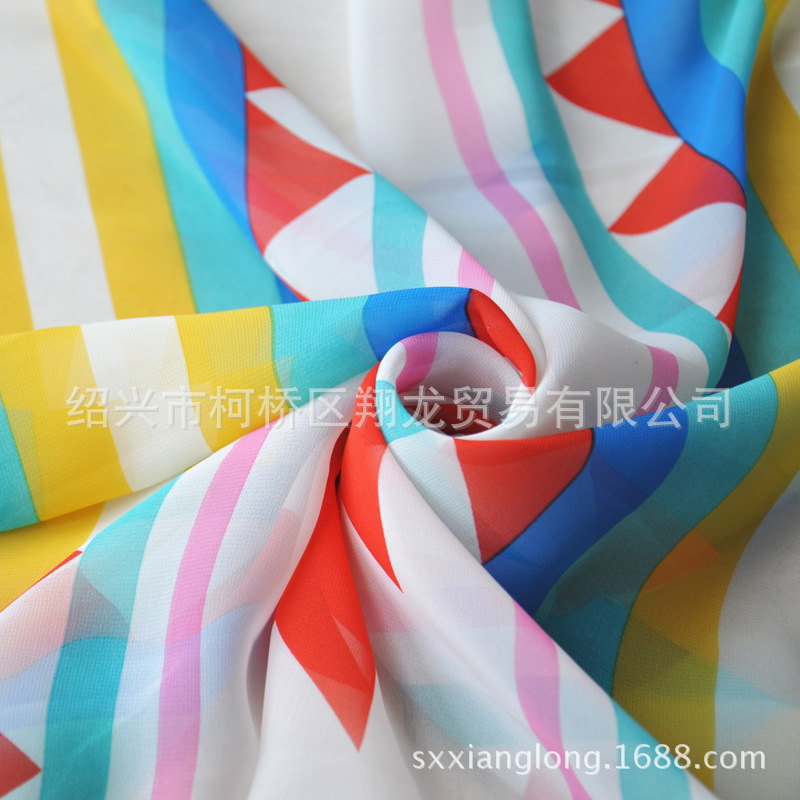 【翔龙印花 XL399】潮流 几何图案 波西米亚风 夏季女装雪纺