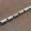 Beads solar-powered, silver 925 sample, wholesale, 3×6.5mm