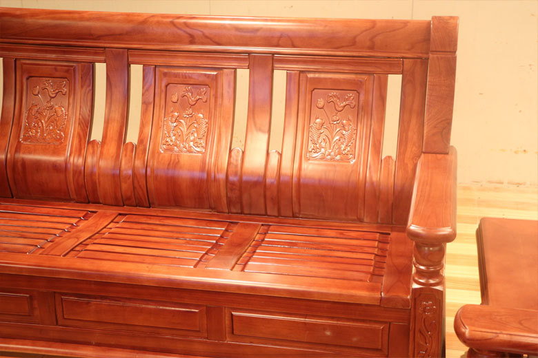 特价实木家具 客厅懒人沙发 三人单人组合沙发 苦楝实木沙发303