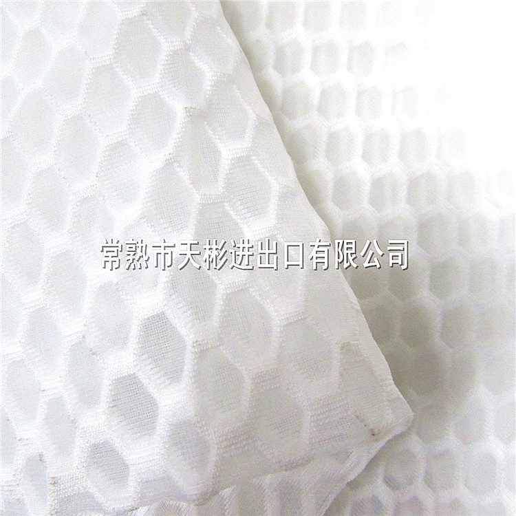 【天彬】大六角双面单丝网眼布全涤服装针织面料