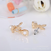 Cute rabbit, earrings, children's ear clips, no pierced ears