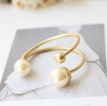 呛口小辣椒同款店主自留百搭气质 大小珍珠开口手镯