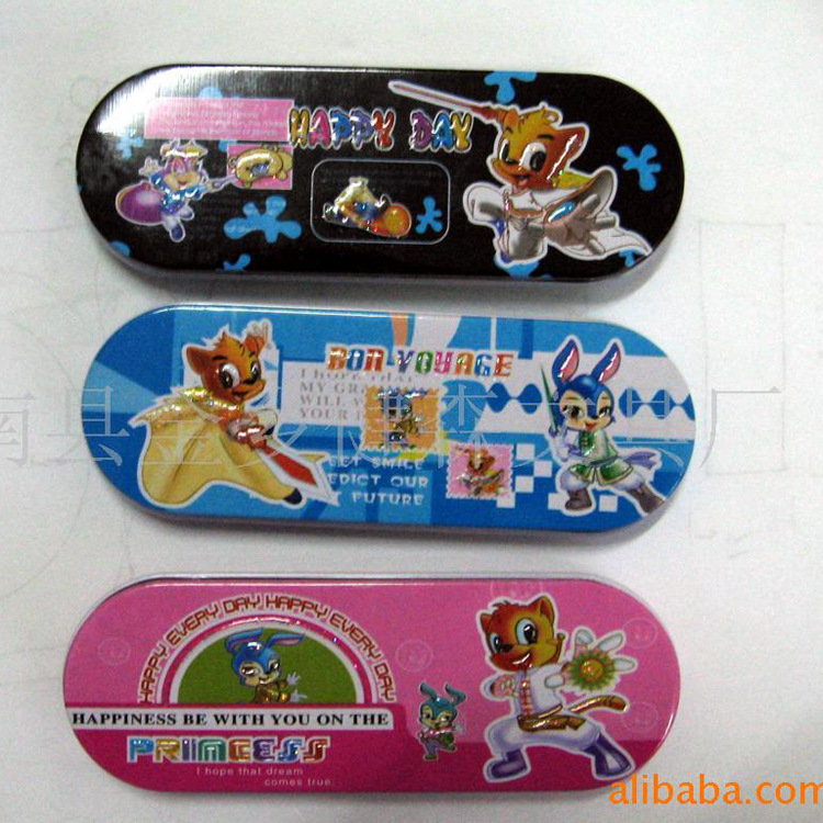 厂家直销卡通创意小学生文具盒 正品马口铁材质铅笔盒
