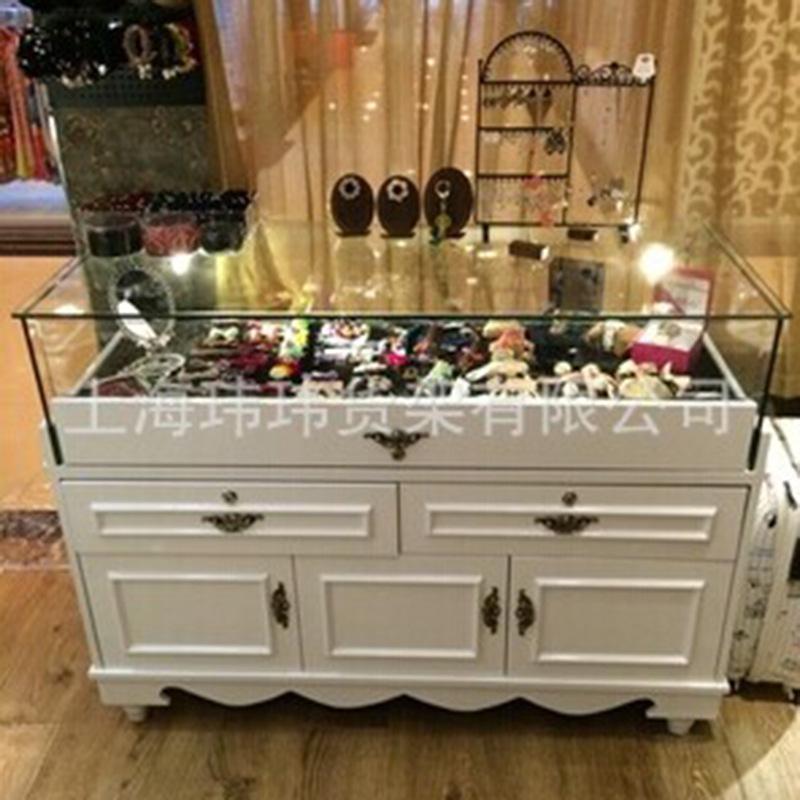 source Manufactor Jewellery jewelry counter Paint Jewelry cabinet Glass Showcase Jewelry Showcase support Customized