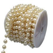 20米棉线连线珠 10mm固定塑料珍珠批发厂家 路引门窗珠帘隔栏珠饰