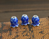 S925 gilt gold DIY accessories wholesale enamel gilt gold lotus pagoda beadto Jingtai blue porcelain roasted blue technology