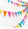 4 meters large color triangle decoration pull flowers small hanging flag paper string party wedding classroom stage dress cloth