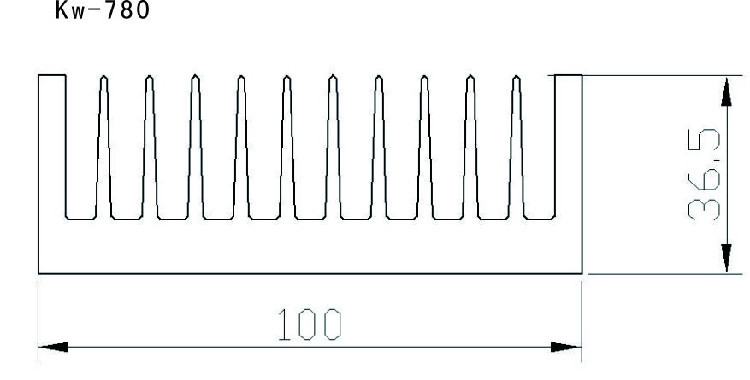 宽度100mm,厚度36mm 高功率散热器  河南电子散热器 五金件冲