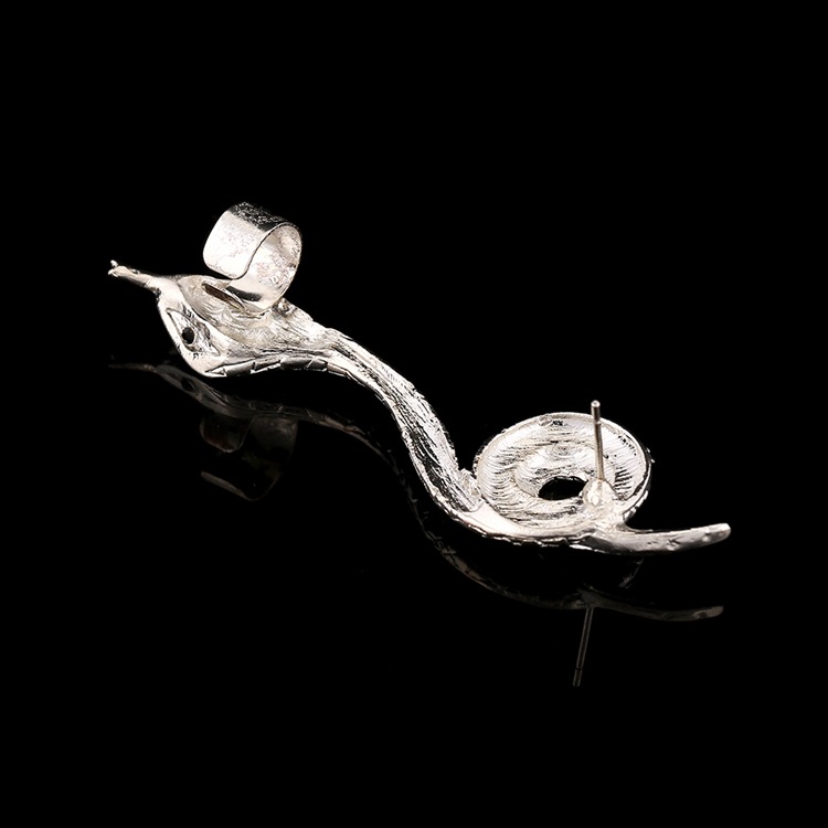 Snake-shaped Punk Alloy Ear Clip display picture 5