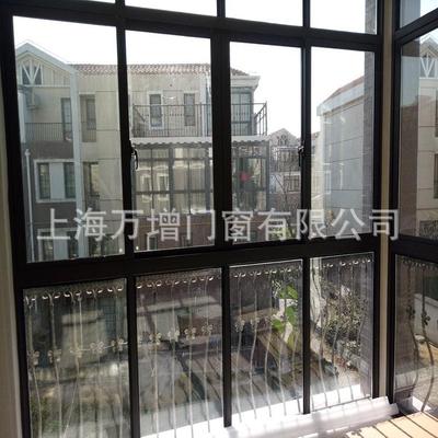 上海万增系统门窗公司生产加工彩色铝合金门窗封阳台窗订制安装