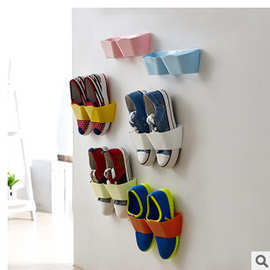 立体墙体壁式挂式鞋架 糖果色创意家具粘贴挂式鞋架 -5色69