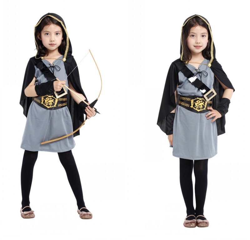Halloween Cosplay Costume Kids Masquerade Costume G-0174 Hunter Costume Flower Girl Dress