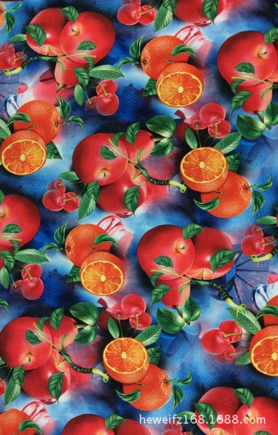 转移印花厂F8833 供应花型加工印花可印雪纺 涤棉 针织等服装面料