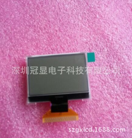 GX12864-14 Gray Background Word Lcd Screen COG Module Manufacturer