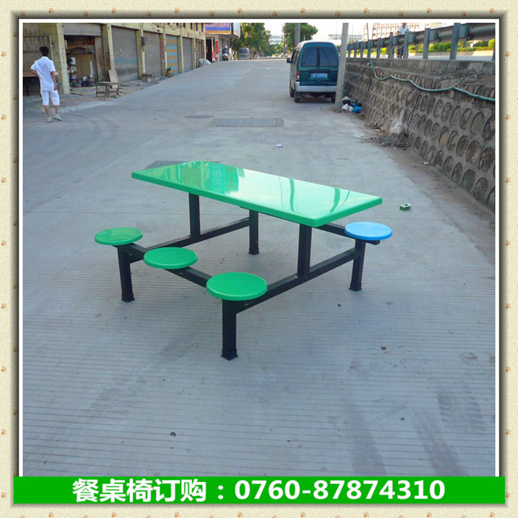 6人圆凳餐桌椅_