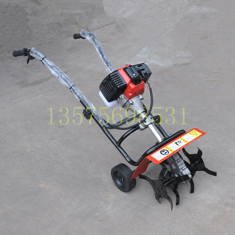 手推式小型松土机 汽油除草机翻土机菜地大棚用 微型旋耕机微耕机