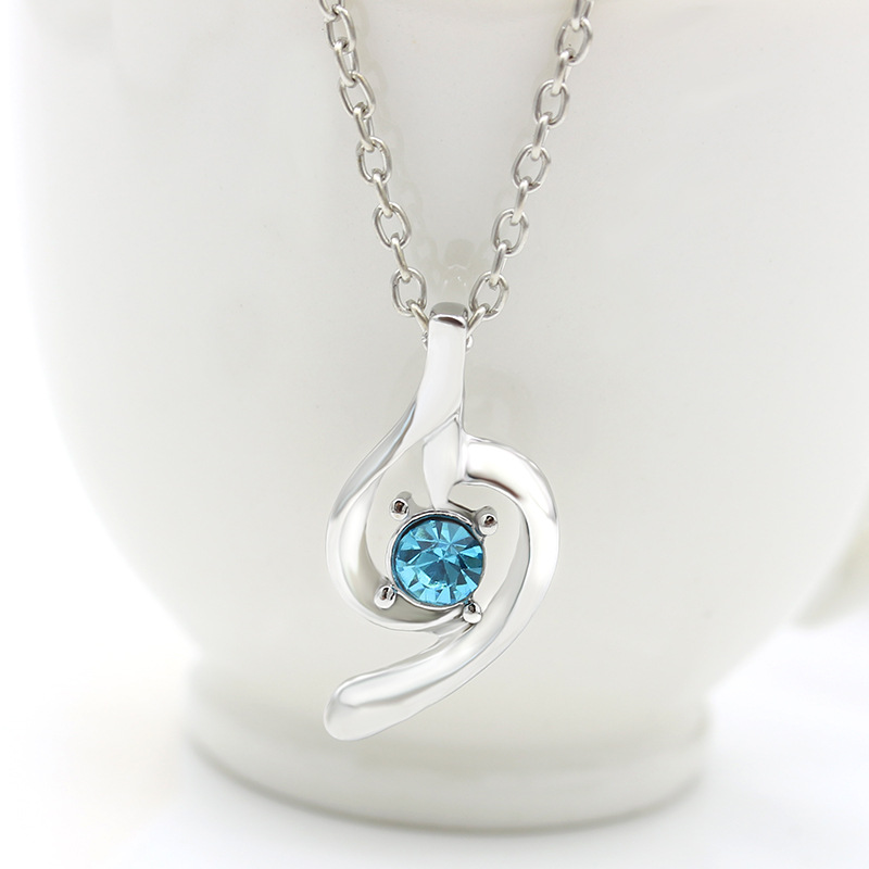 Neue Einfache Diamant Lucky Angel Weiche Kristall Halskette display picture 2