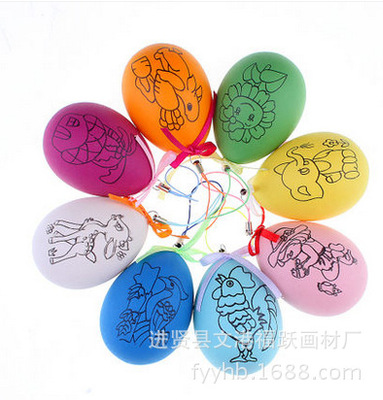 Manufactor originality children Hand drawn Easter Eggs diy simulation Plastic egg wholesale Customizable pattern