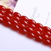 Red agate rice beads drum beads loose bead -shaped semi -finished semi -finished semi -finished accessories wholesale