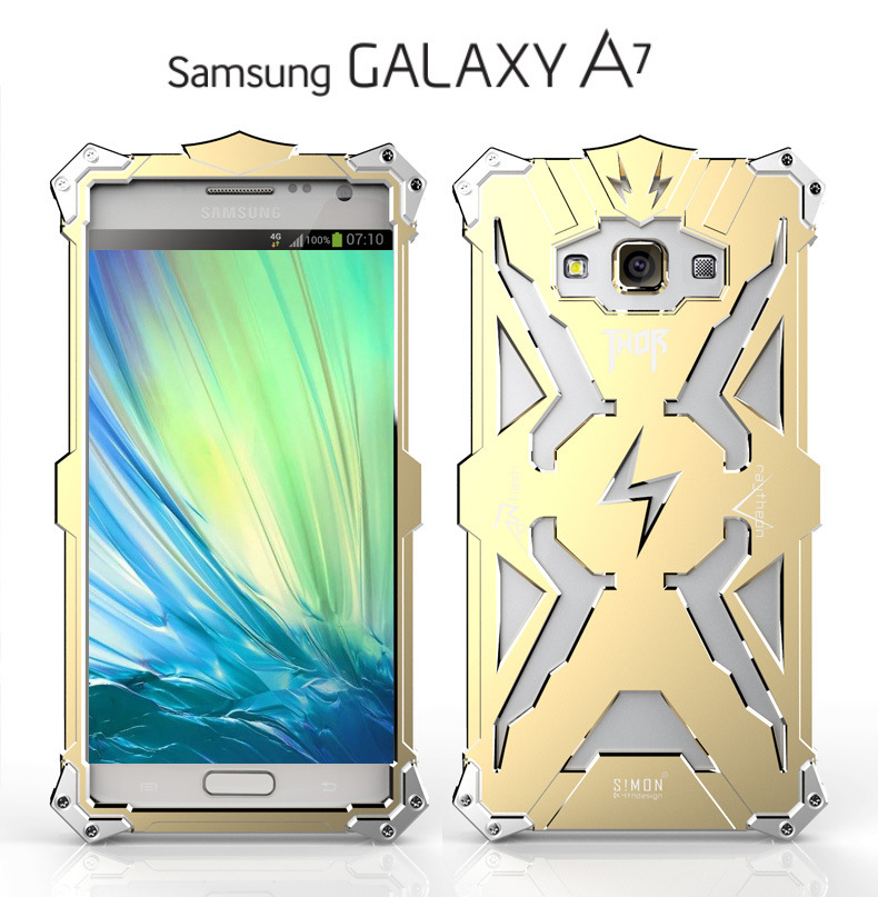SIMON THOR Aviation Aluminum Alloy Shockproof Armor Metal Case Cover for Samsung Galaxy A7 (2015) A7000 A7009