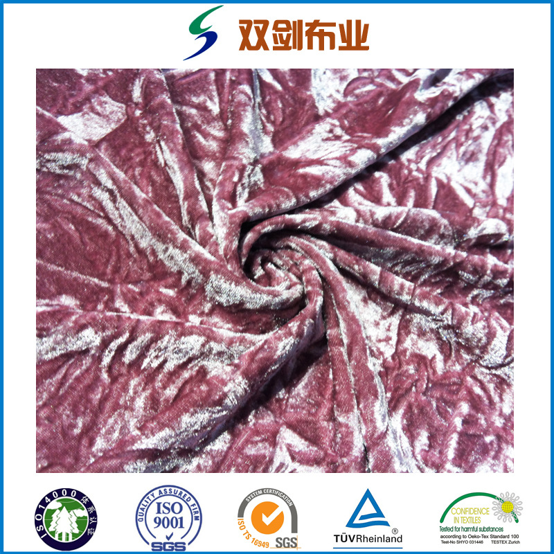 常熟纬编乱皱不倒绒四面弹 休闲服装、舞台服装类针织面料