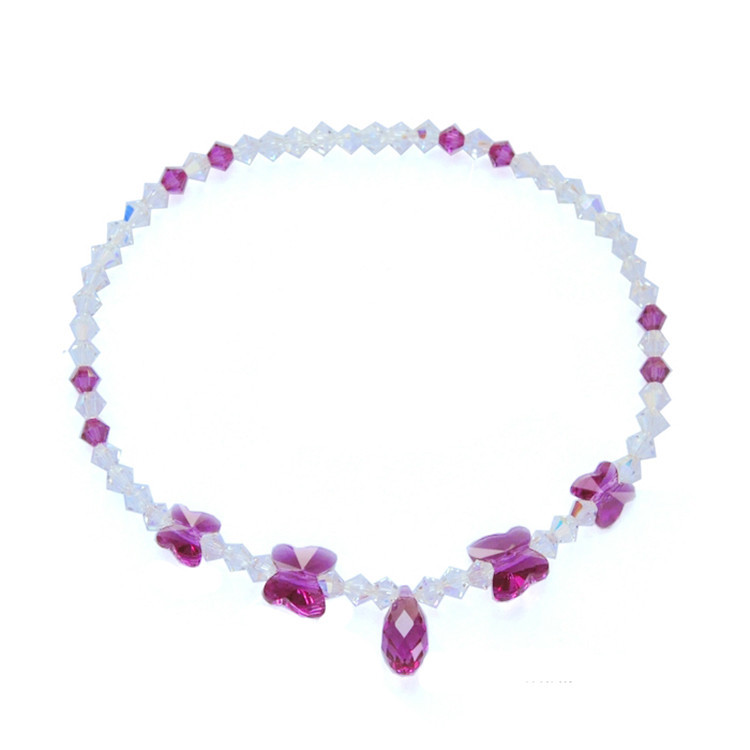 Yiwu Silver ornament wholesale Austria crystal Harmonie Jewelry butterfly Drop Anklet Star fashion Mixed batch