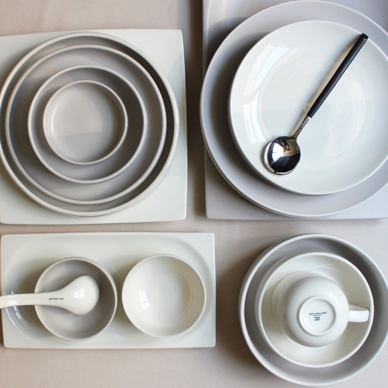 ROYAL DOULTON ceramics Matte American style mode tableware Salad bowl Flat plate steak Panwan Beidie suit