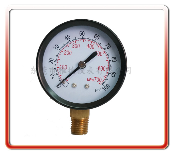 压力表厂家直销汽保气动工配套用60MM径向铁壳气压表压力表