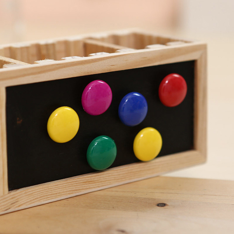 磁铁黑板吸铁石 教学磁贴 磁扣磁吸白板磁粒 30mm磁钉贴 5g