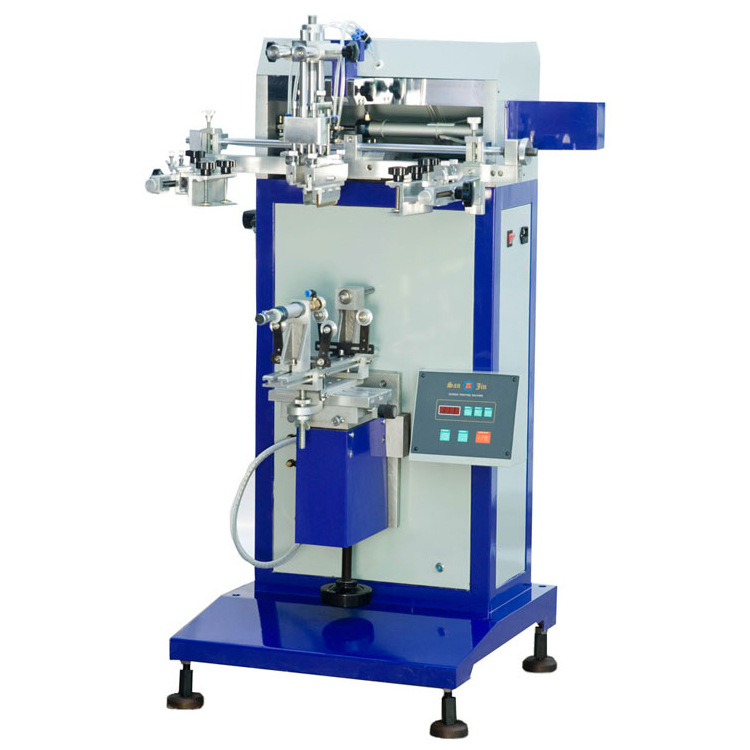 全自動曲面絲印機 圓面弧形絲印機 礦泉水桶印刷機 圓筒絲印機