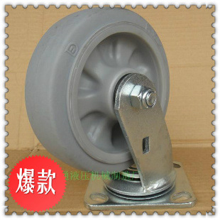 得胜重型全效轮活动轮防穿刺抗化学高弹力静音高负载6寸万向脚轮