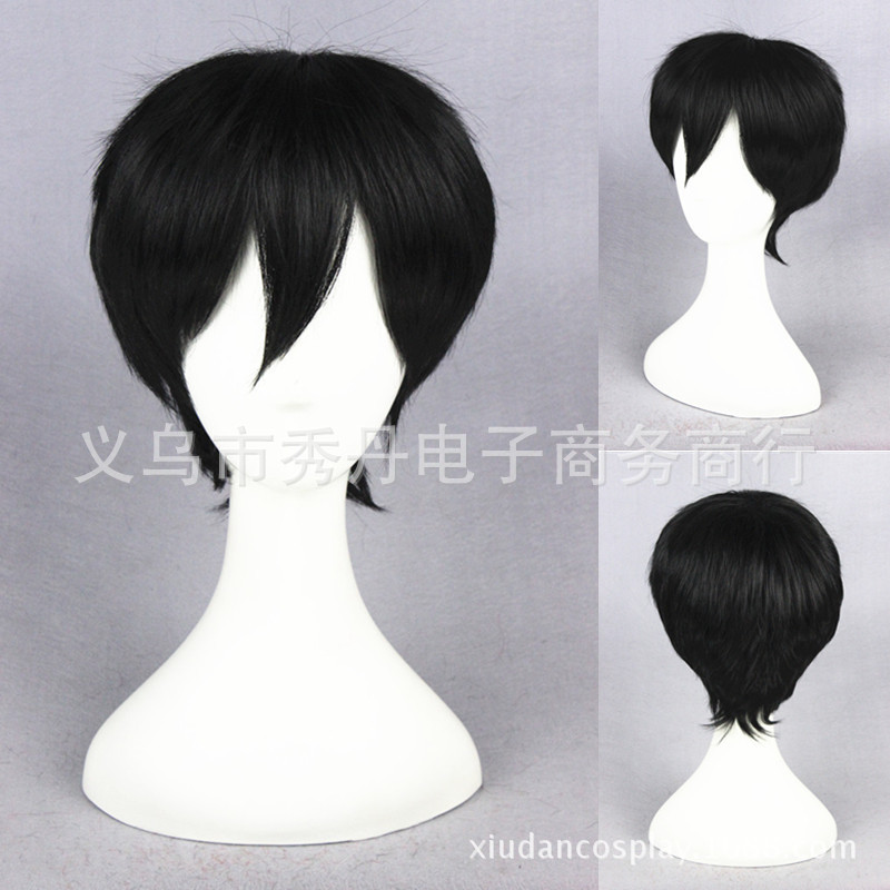 Xiu Danyang Yan Project Mu Yin Tuan Ruyue Shintaro 30cm Black cosplay Wig 167A Xiu Danyang Yan Project Mu Yin Tuan Ruyue Shintaro 30cm Black cosplay Wig 167A