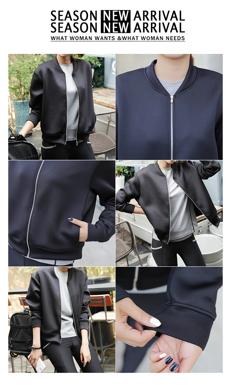 Mùa xuân và mùa thu Phụ nữ bóng chày mới mặc áo khoác dài tay Thể thao ngoài trời Casual Running Fitness Yoga Jacket áo khoác chạy bộ