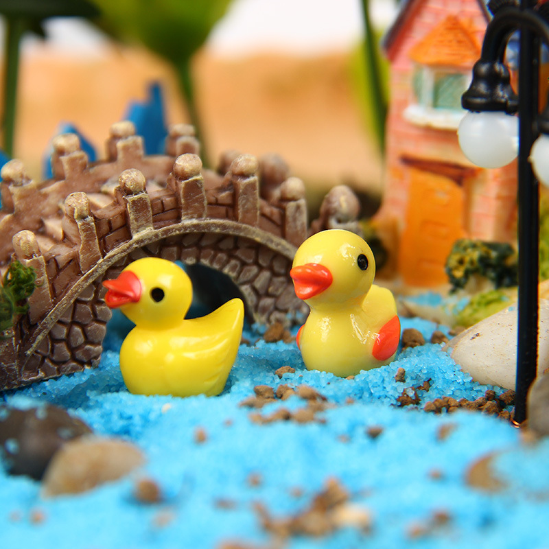 supply Succulent Decoration Mini Yellow duck Potted plant decorate Landscape gardening Little Ducks Decoration