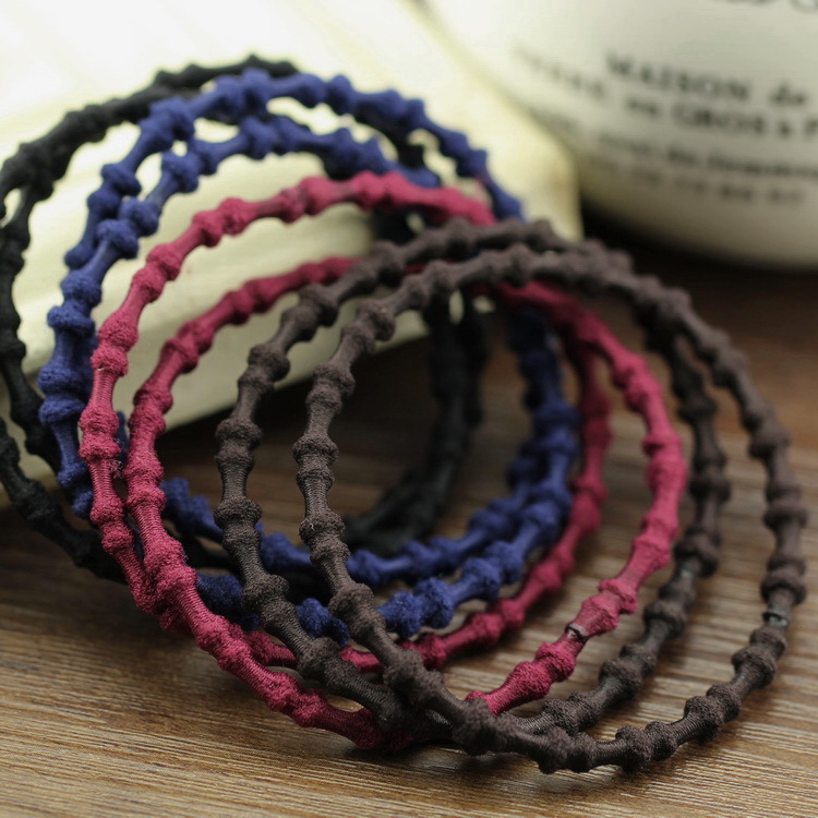 韩国发饰流行竹节形头绳皮筋女式发圈发饰头饰配件材料批发|ms