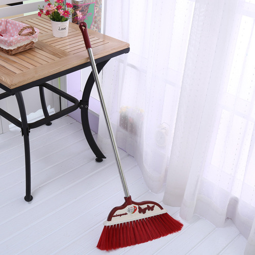 Xinyue Broom Wholesale Plastic Broom Stainless Steel Rod Sanitation Household Broom Soft Fur Floor Stall Supply One Piece Dropshipping