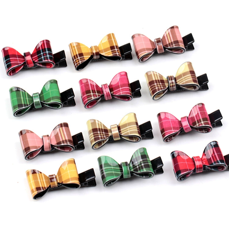 Акриловый заколка JDCOLOUR бантик, милый модный аксессуар, лёгкий (7 г)