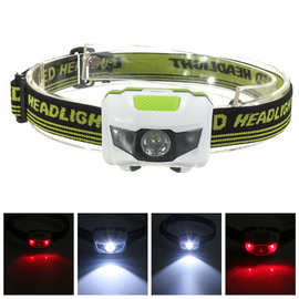 GD63头灯3W白光LED红光警示灯双灯珠户外多用功能猫头鹰头灯