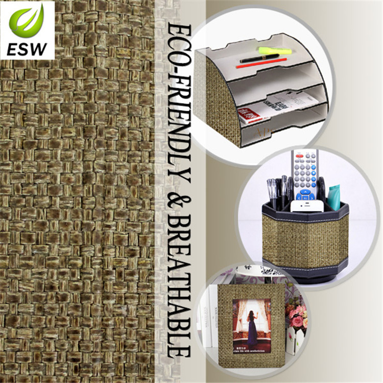 专业供应 YQ-Z-91724-3 纸草编织墙纸面料 定制壁纸面料