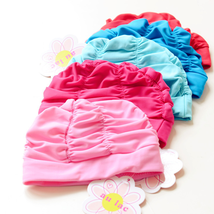 Multicoloured solid color cute swimming cap for boys and girls for…