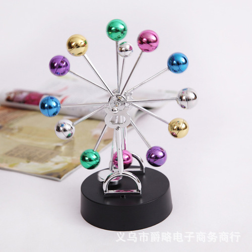 H010 Color Ball Ferris Wheel Perpetual Motion Instrument Eternal Celestial Model Infinite Swinger Home Decoration Magnetic Ornaments