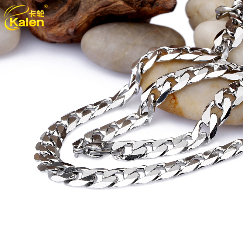 Трендовое ожерелье из нержавеющей стали, цепь, небольшой аксессуар, 7mm, городской стиль, оптовые продажи