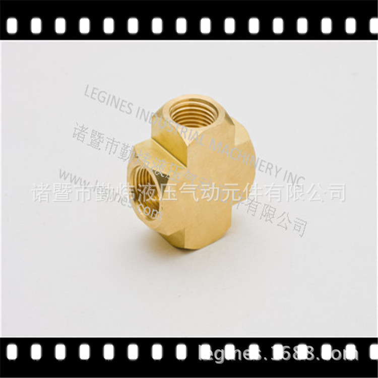 内牙切料四通接头,CORSS,美标接头,铜接头