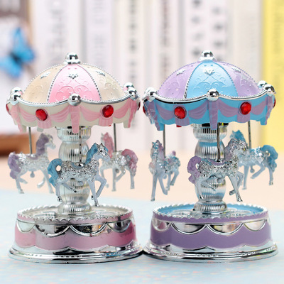 luminescence Merry go round music box The music box originality A birthday present Girlfriend girl student Boutique Confidante practical
