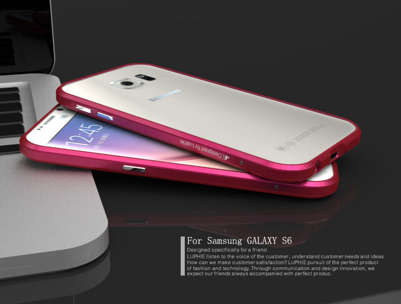 Luphie Blade Sword Slim Light Aluminum Bumper Metal Shell Case for Samsung Galaxy S6 G9200