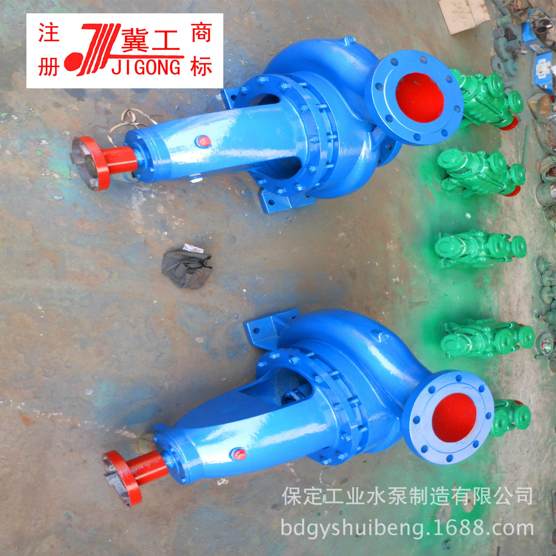 河北冀工保定水泵IS200-150-250型机封清水离心泵大流量低扬程