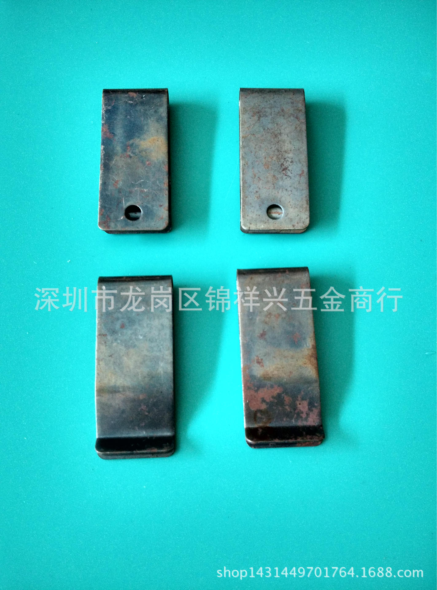 厂家供应皮具五金配件手机皮套背夹/锰片夹 腰包夹