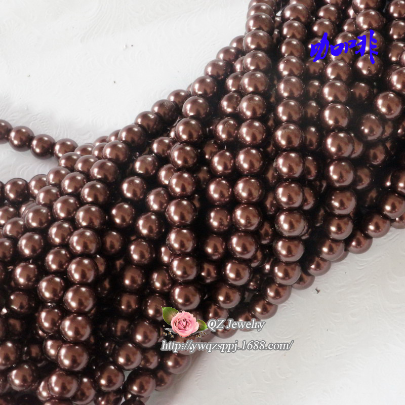 3-16mm glass imitation pearl straight-hole glass beads, new type of glass imitation pearl loose beads DIY jewelry accessories detail image 9